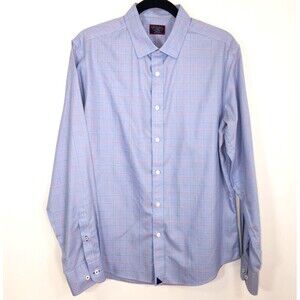 UNTUCKit Button-Up Long Sleeve Wrinkle Free Plaid Shirt Cotton Men's LARGE